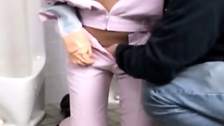Publicsex asian babe groped mens room