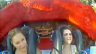 Oops Big Boobs & Tits in Roller coasters