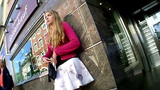 Hot Girl Upskirt Nice Dress Legs at Bus