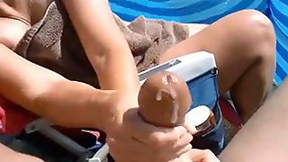 Beach handjobs and blowjobs amateur