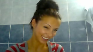 Fun time in the bathroom