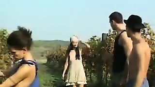 Asian Worker Fucked Outdoors At A Farm