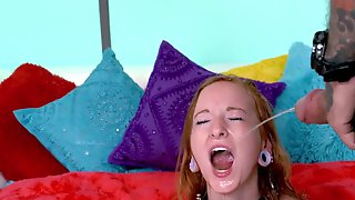Redhead employed as a sexual test dummy