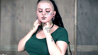 Tattooed goth Luna LaVey is restrained