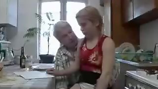 Grandpa loves fucking her tight hairy