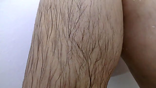 Shower solo of Hairy Dutch mom Eva