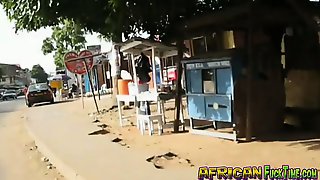 African Hooker Creamed in POV