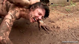 Nude mud wrestling and anal sex