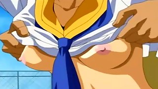 Sexy anime cheerleaders need some