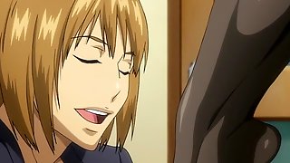 Big boobed anime slut takes a large meat