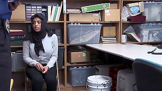 Arab teen with huge tits caught stealing