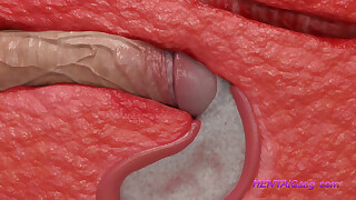 Busty babe gets double-penetrated till