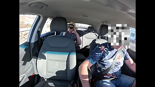 Girl No Panties Masturbating in the Taxi