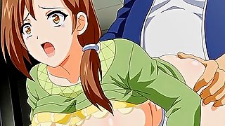 Stranger bangs anime vagina from behind