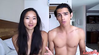 Young Asian Luna intimate with her