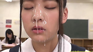 Abe Mikako Gets Massive Bukkake Face In