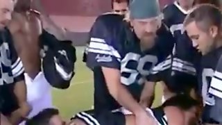 Cheerleader Gabgbanged by Football Team