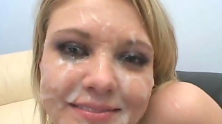 Chick getting face fucked from all sides