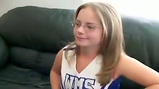 Hot cheerleader fucked for selling