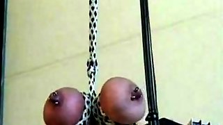Lewd amateur BDSM workout with big