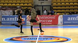 Stunning cheerleaders do some naughty